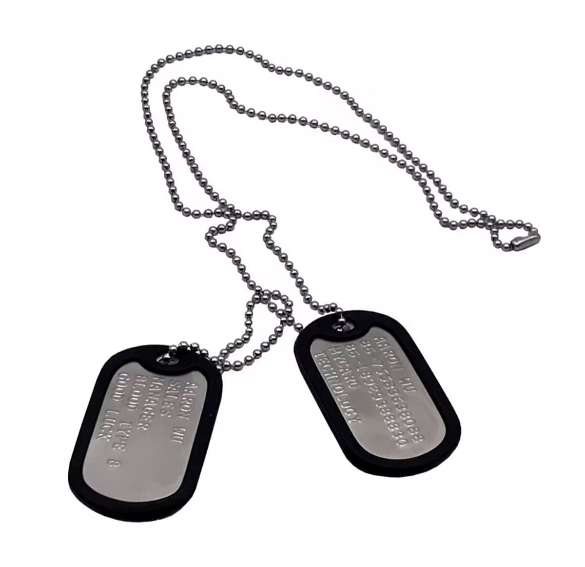 ENGRAVABLE ARMY/DOG TAG CHAINS